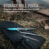 Tru fxk 1000 replaceable blade fishing fillet kit web graphic storage pouch