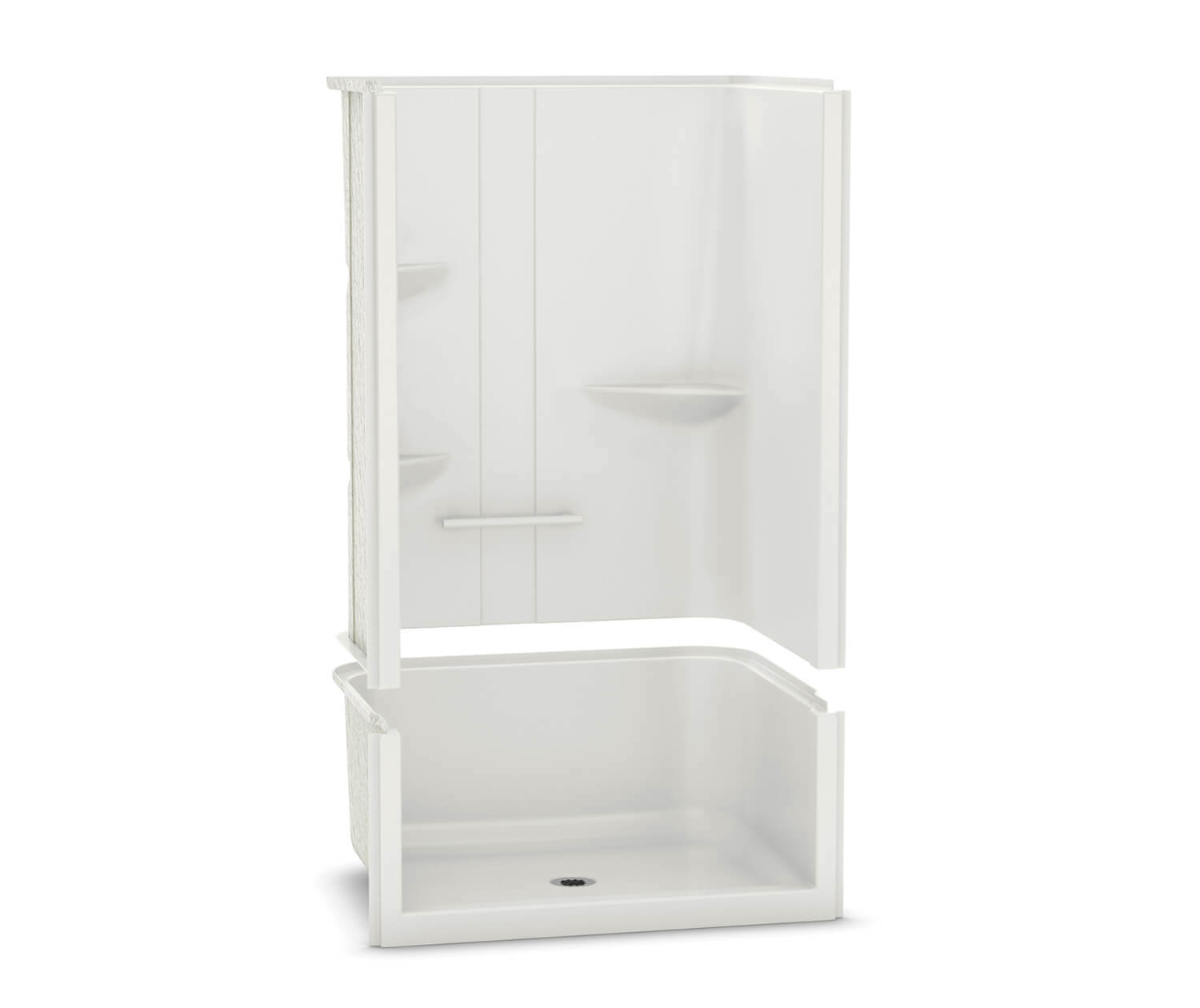 GoodMorning☆Coll ALLIA SH-4834 Acrylic Alcove Center Drain Two-Piece Shower