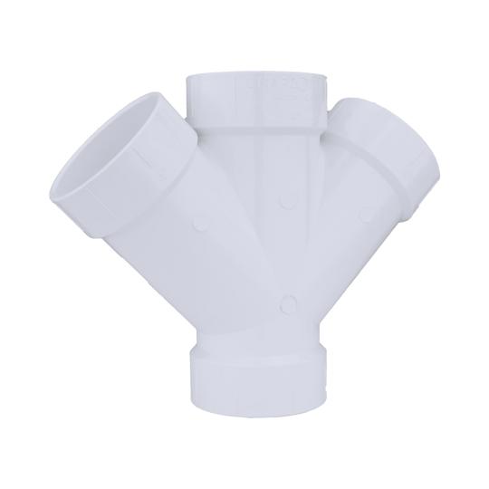 4 PVC-DWV Sch 40 Double Wye HxHxHxH 611 | Coburn Supply