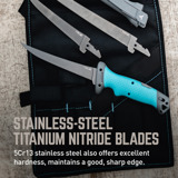 Tru fxk 1000 replaceable blade fishing fillet kit web graphic stainless steel blades