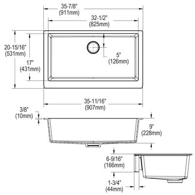 E L X U F P3620 topfront dim