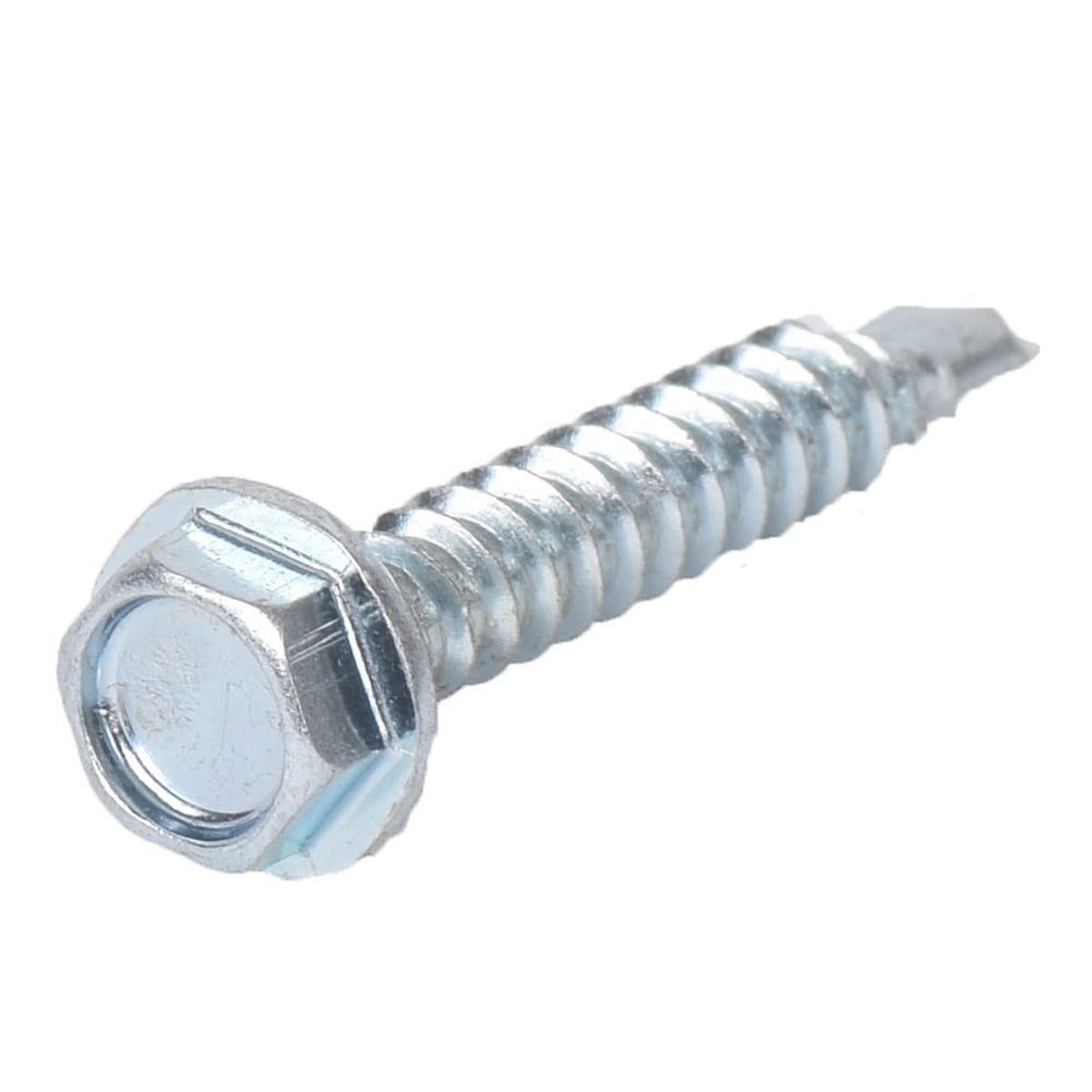 6946Cx Self Drilling Screw #8X1 In 1/4 In Hex Head Zinc Plated