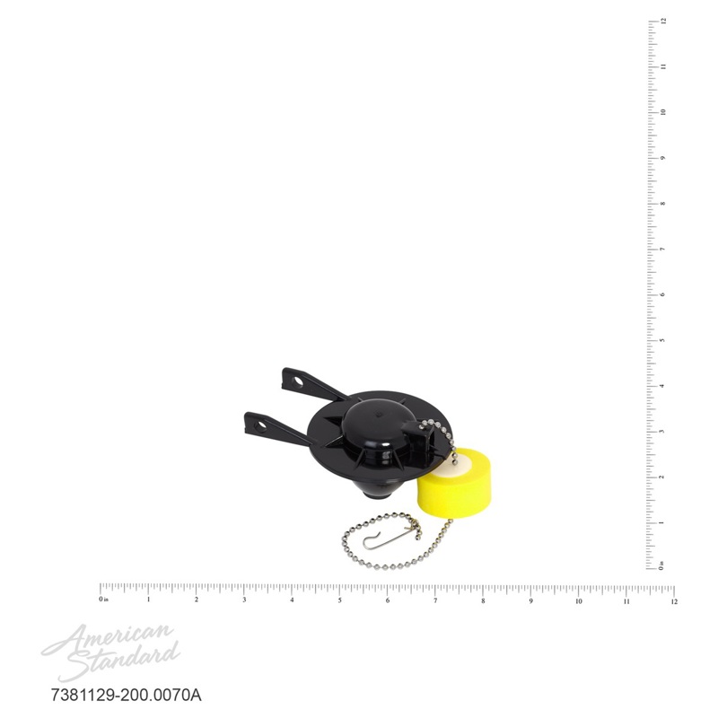 As 73811292000070a flapper and chain with float for 2 inch flush valves