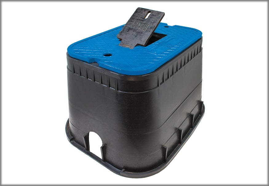 DFW1200.12.3C RECT STD MBOX W/BLUE CI RDR LID | Coburn Supply